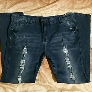 New Men ripped jeans w /zippers